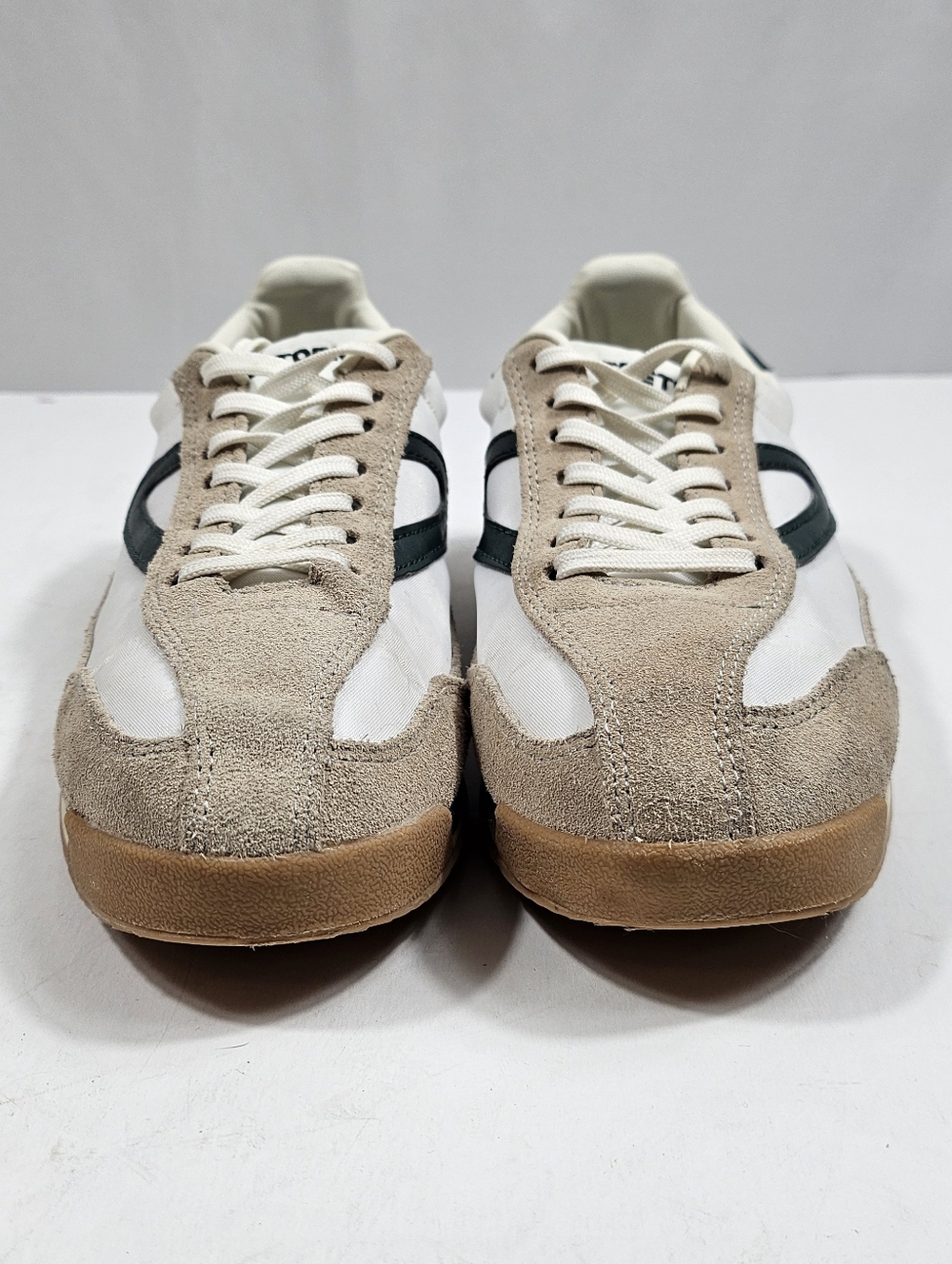 Tretorn Rawlins 2.0 Suede & Textile White  Beige Green Lace Up Retro Sneaker - Picture 5 of 16